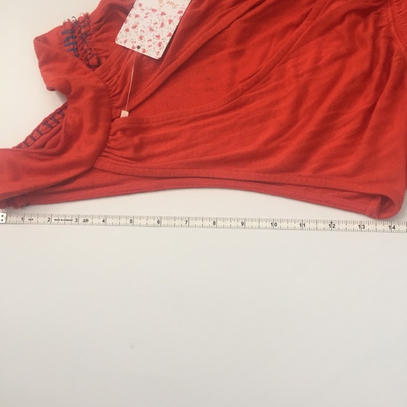 Free people orange sleeves top. NWT - Picture 7 of 8